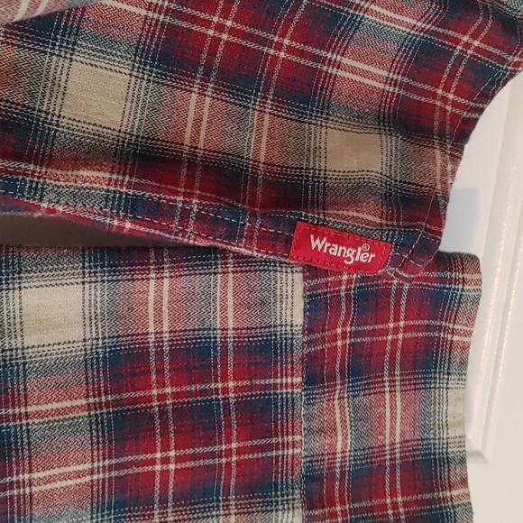 Wrangler Men's Medium Long Sleeve Flannel Button Down Like New - Picture 5 of 8